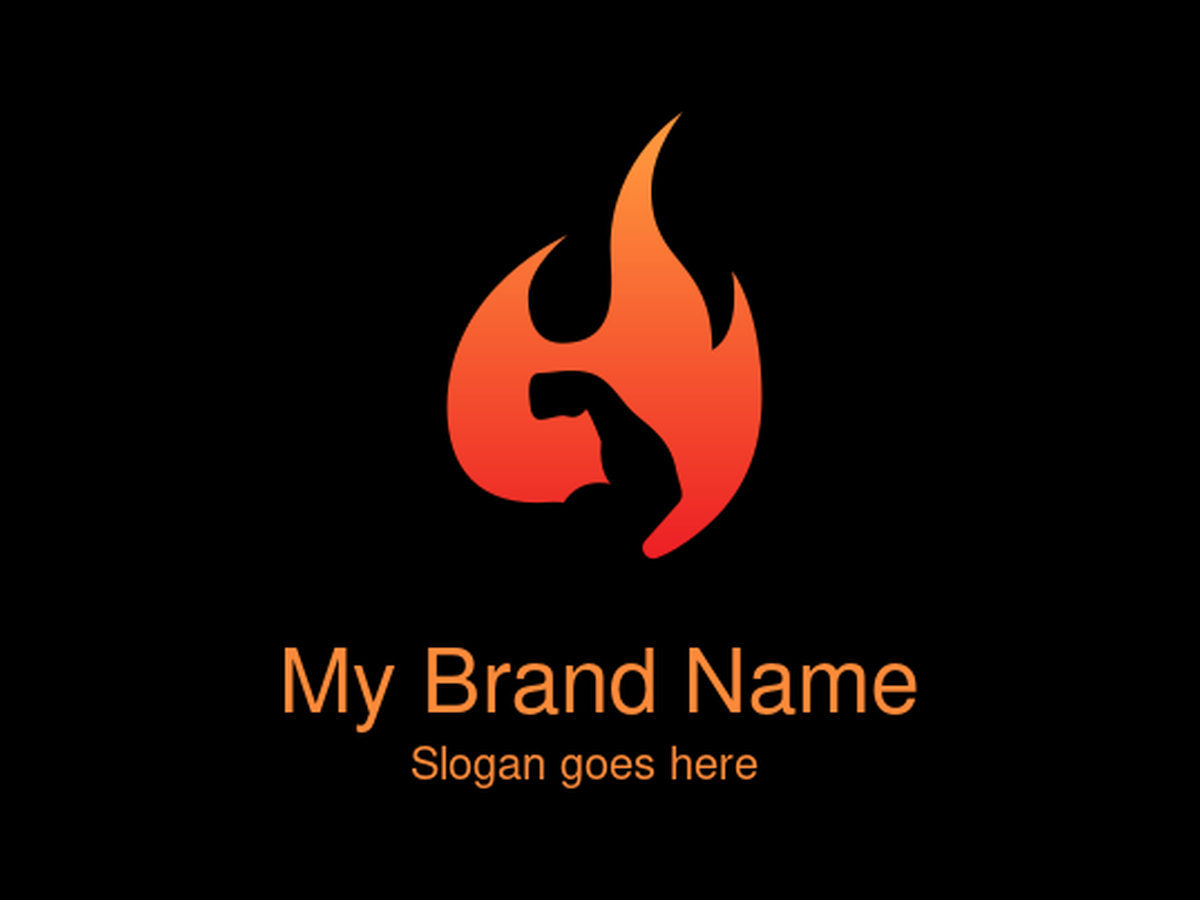 Fiery Arm Logo Design